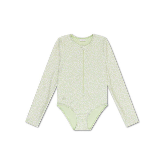 Villem UV Swimsuit Girls With Sleeves - Green - Matcha: 122/128 Swim Essentials