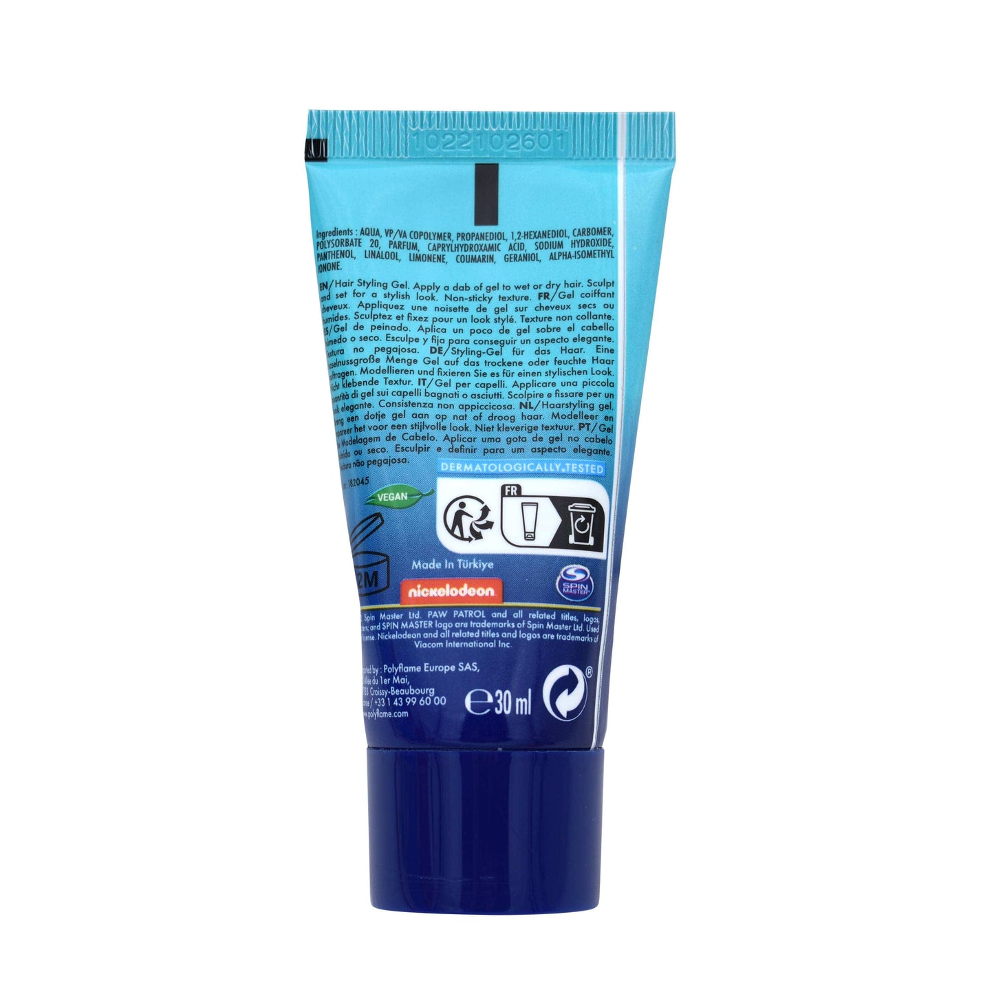 Villem Paw Patrouille Hair Styling Gel 30ml Takecare by polyflame europe