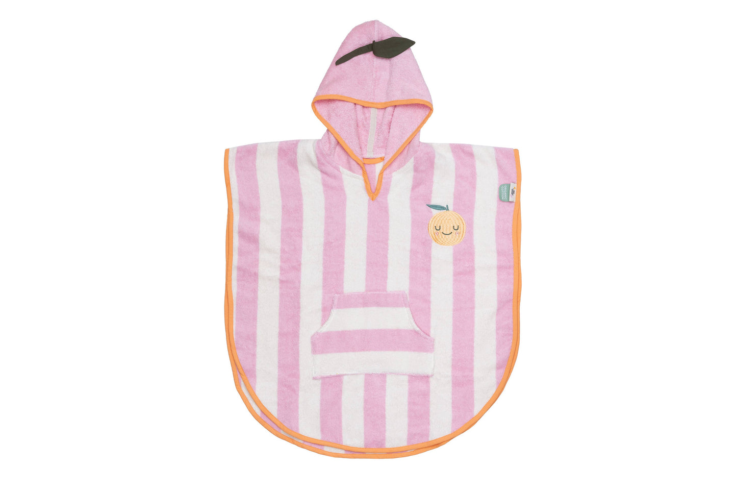Villem Hooded Poncho Mandy Mandarin the cotton cloud