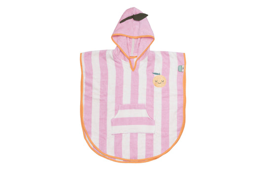 Villem Hooded Poncho Mandy Mandarin the cotton cloud