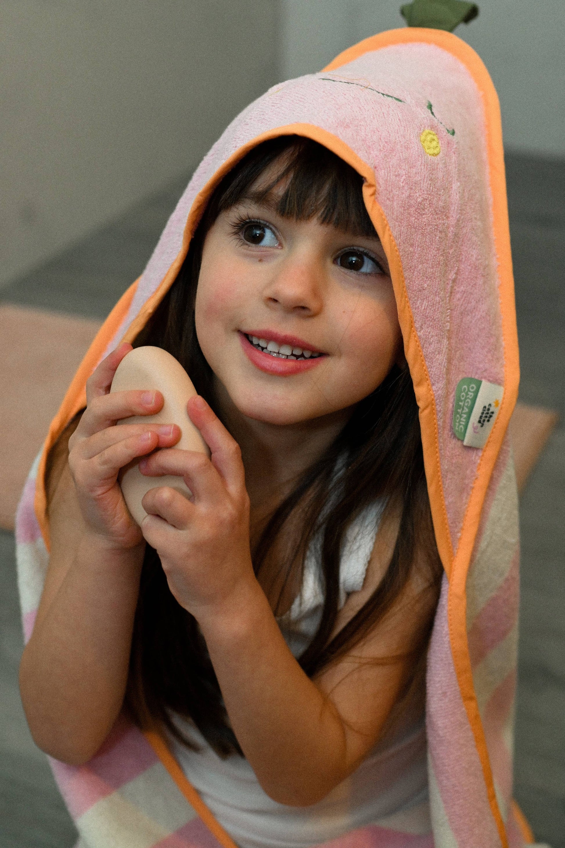 Villem Hooded Towel Mandy Mandarine the cotton cloud