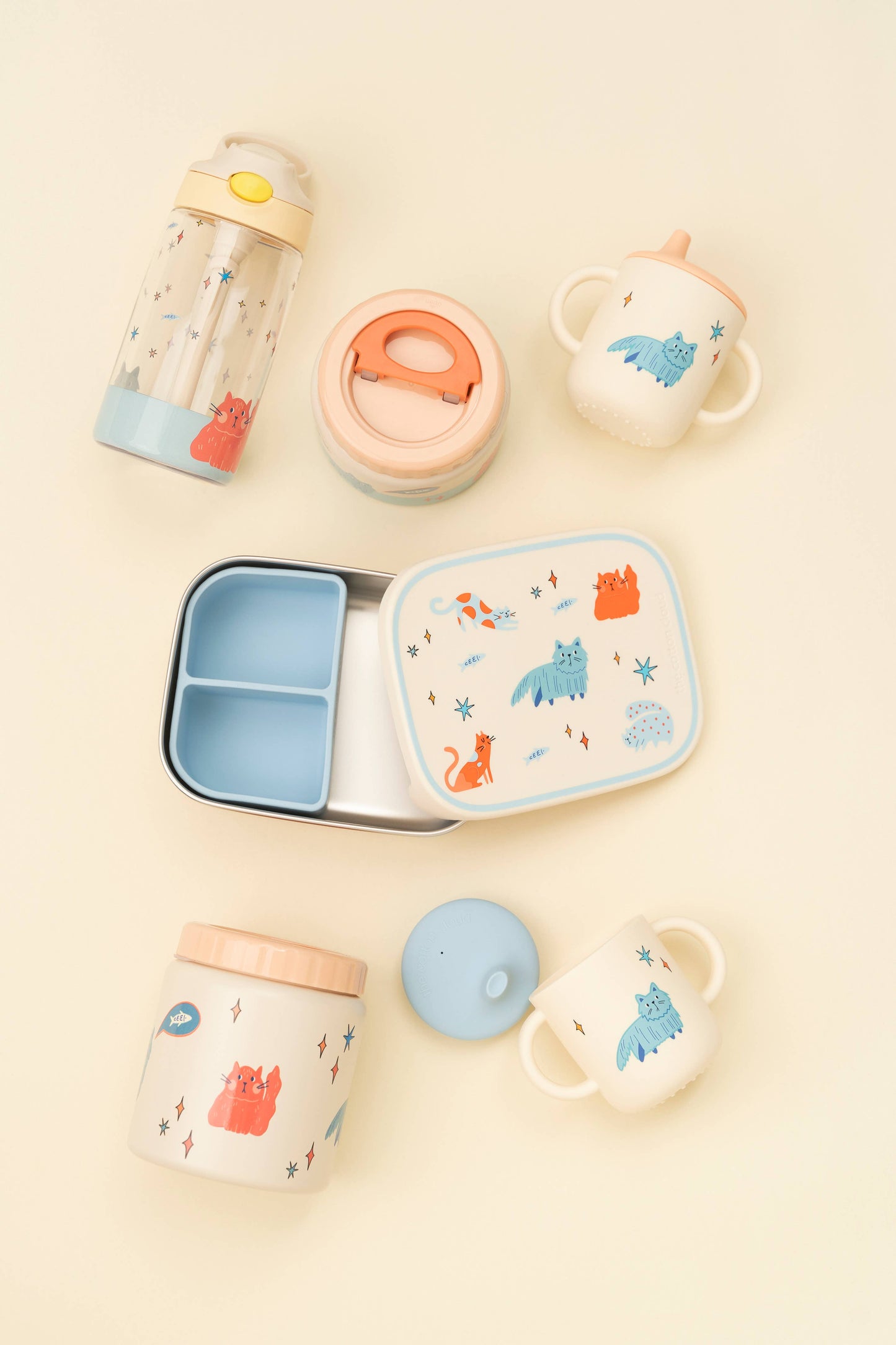 Villem Tritan Kids Water Bottle Meowtiful Cats the cotton cloud