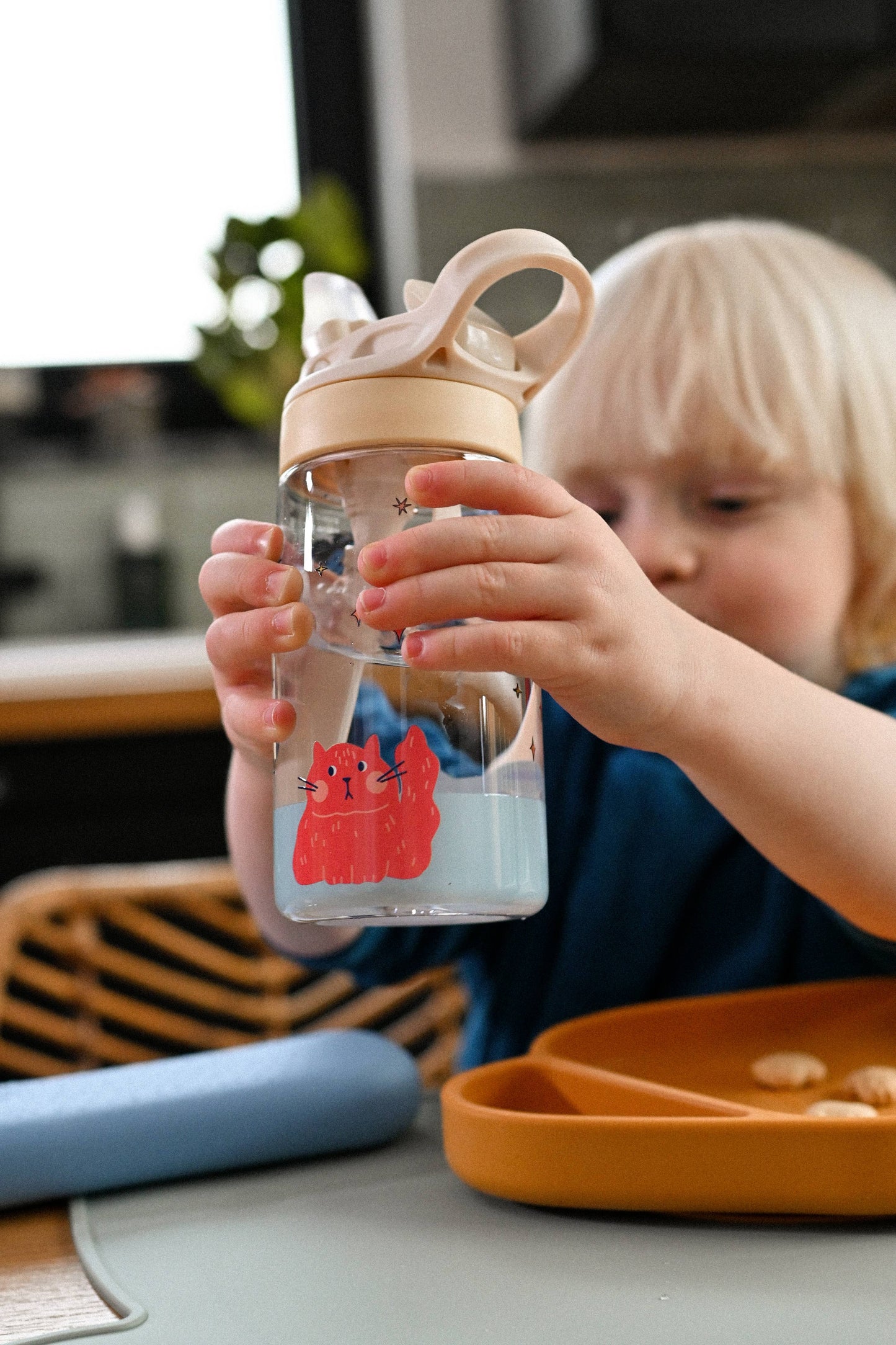 Villem Tritan Kids Water Bottle Meowtiful Cats the cotton cloud