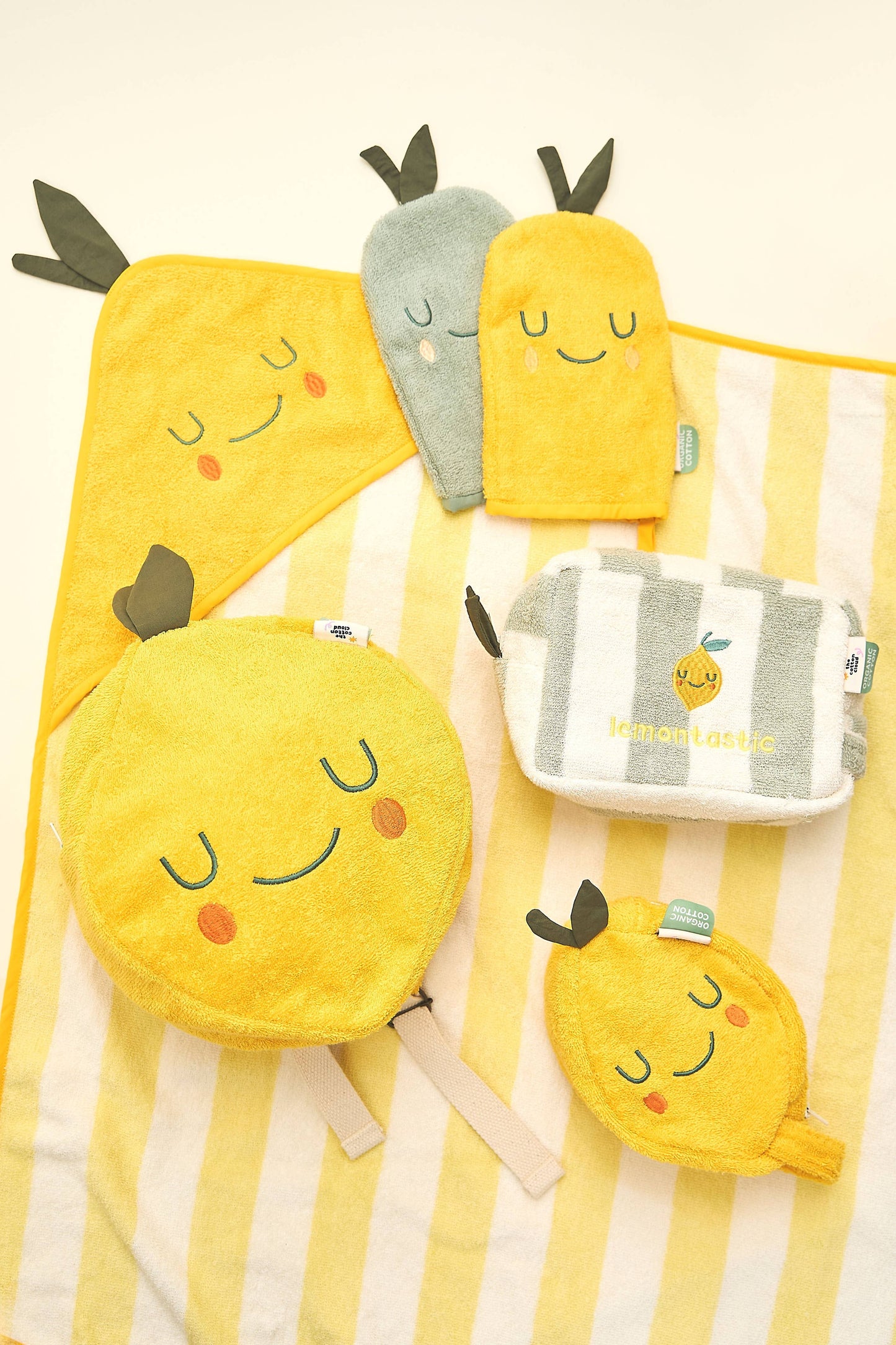 Villem Washcloth Set LEMON the cotton cloud