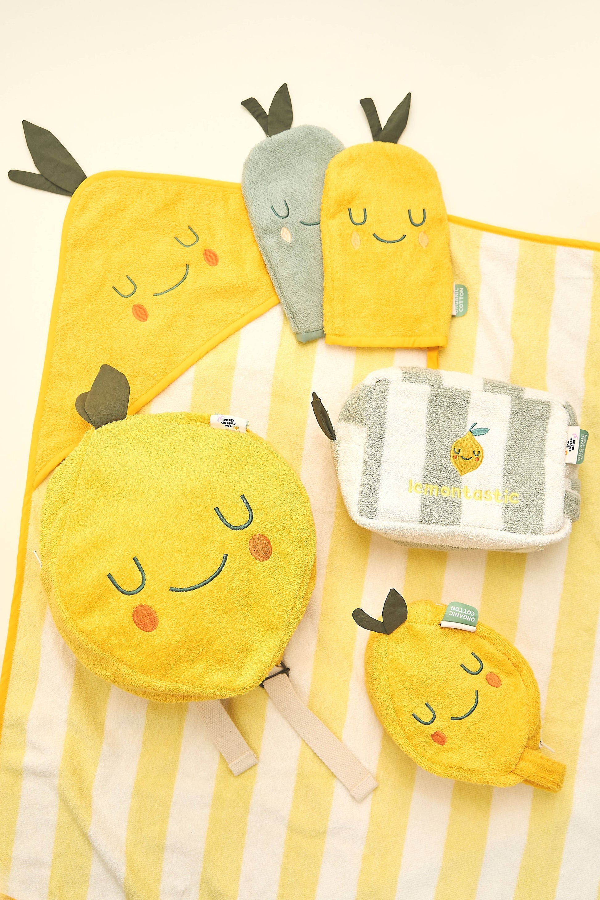 Villem Washcloth Set LEMON the cotton cloud