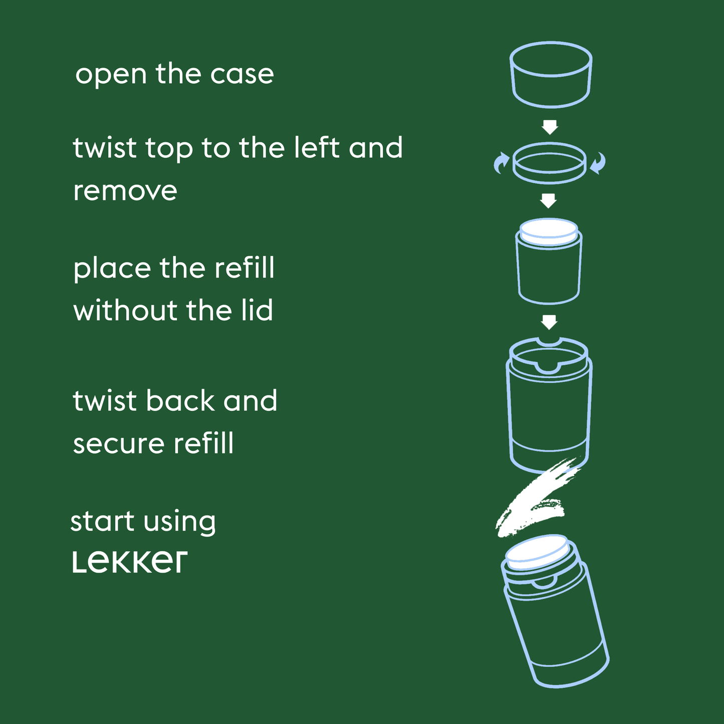 Villem Lekker Be Active looduslik taastäidetav deodorant Mets The Lekker