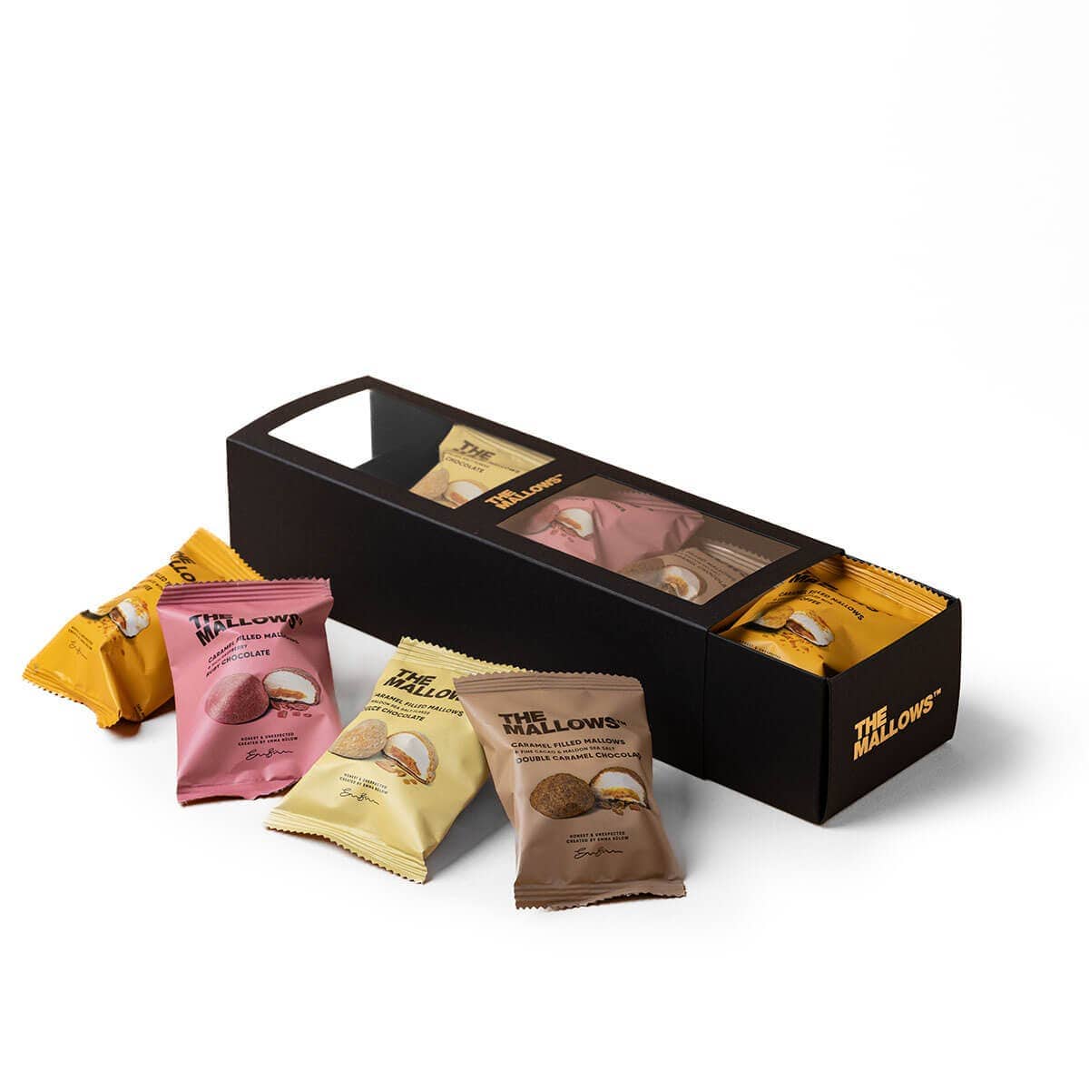 Villem Karamellitäidisega vahukommide kinkekarp, 4 maitset, 118g The Mallows