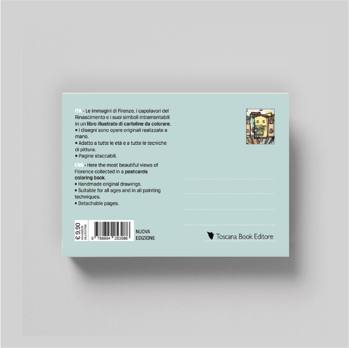 Villem Florence – postkaartide värviraamat (itaalia-inglise väljaanne) Toscana Book