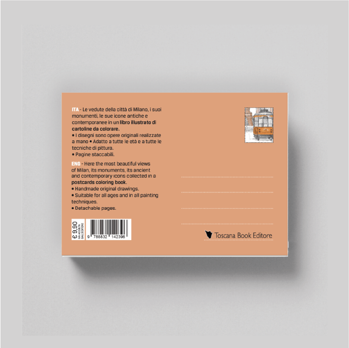 Villem Milan. Card Coloring Book. Italian/English Edition Toscana Book