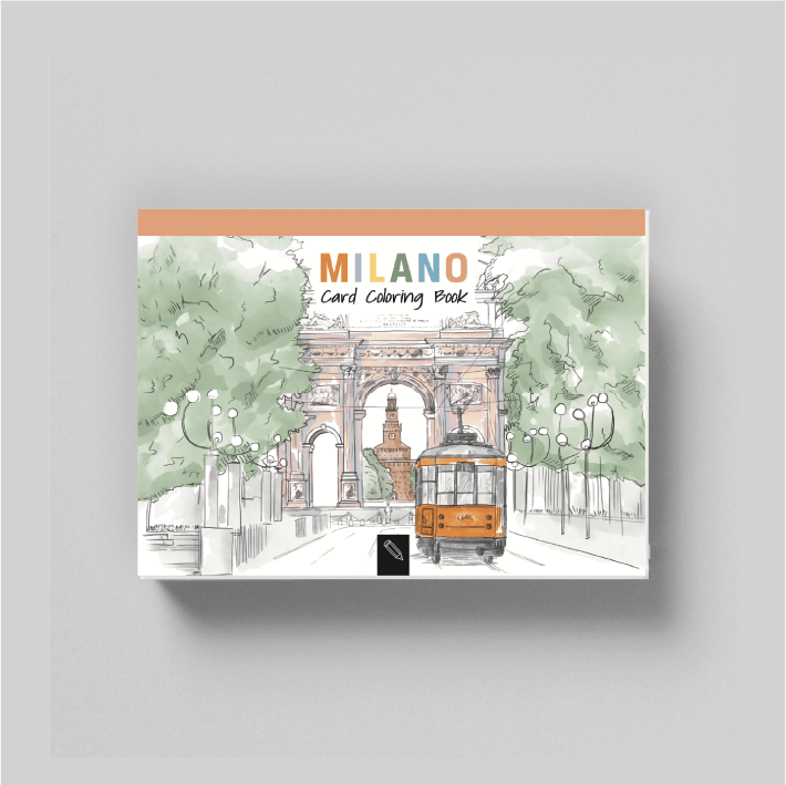 Villem Milan. Card Coloring Book. Italian/English Edition Toscana Book