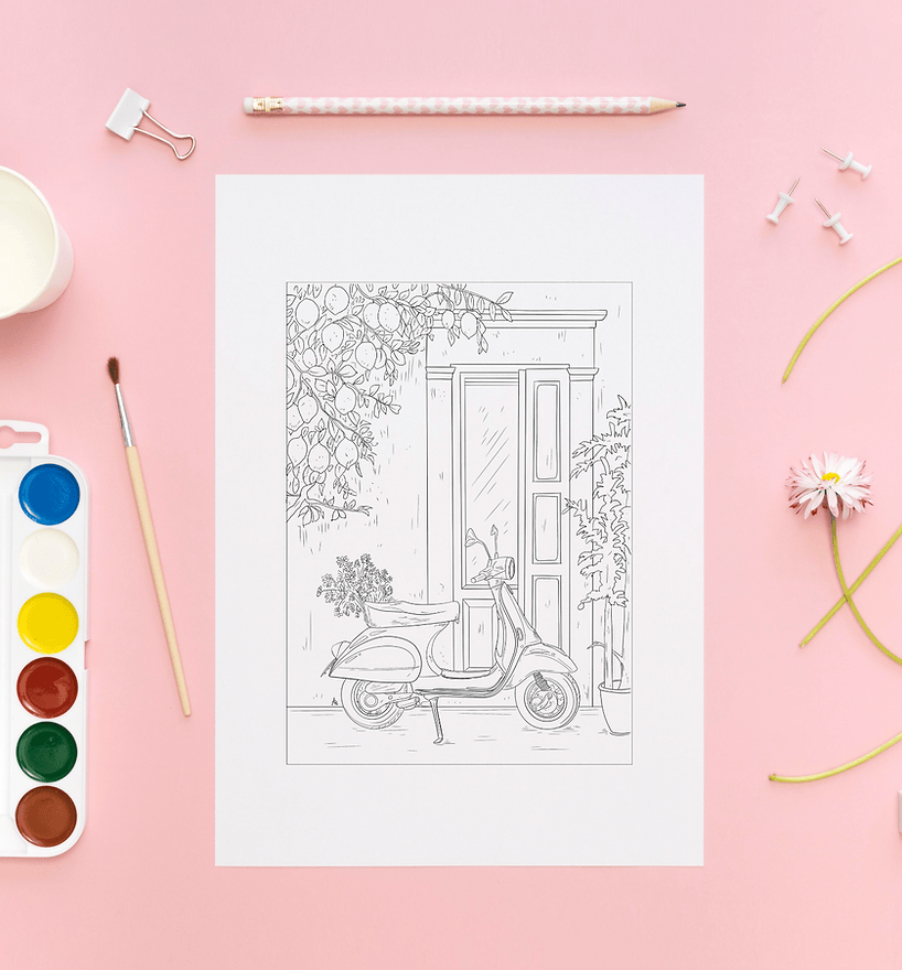 Villem Sweet Italy to Color – värviraamat (itaalia-inglise väljaanne) Toscana Book