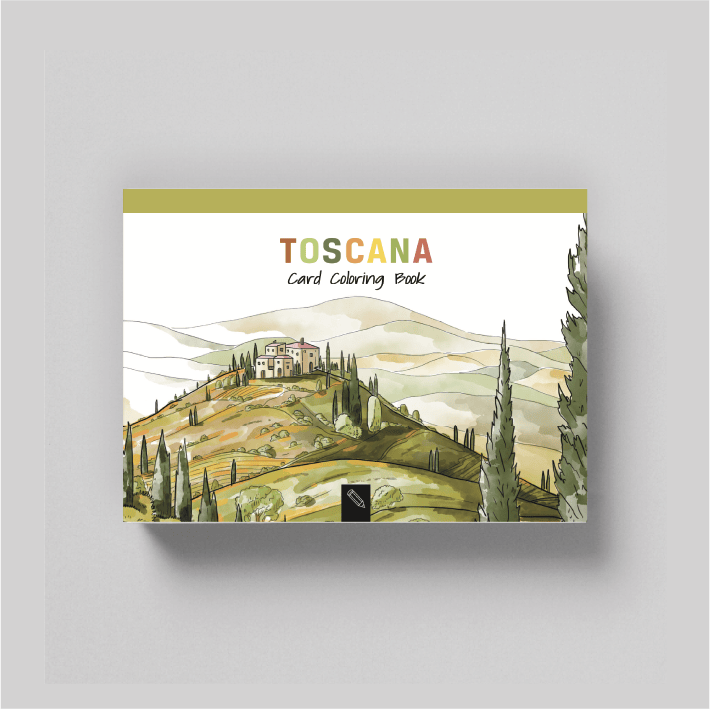 Villem Tuscany – postkaartide värviraamat (itaalia-inglise väljaanne) Toscana Book