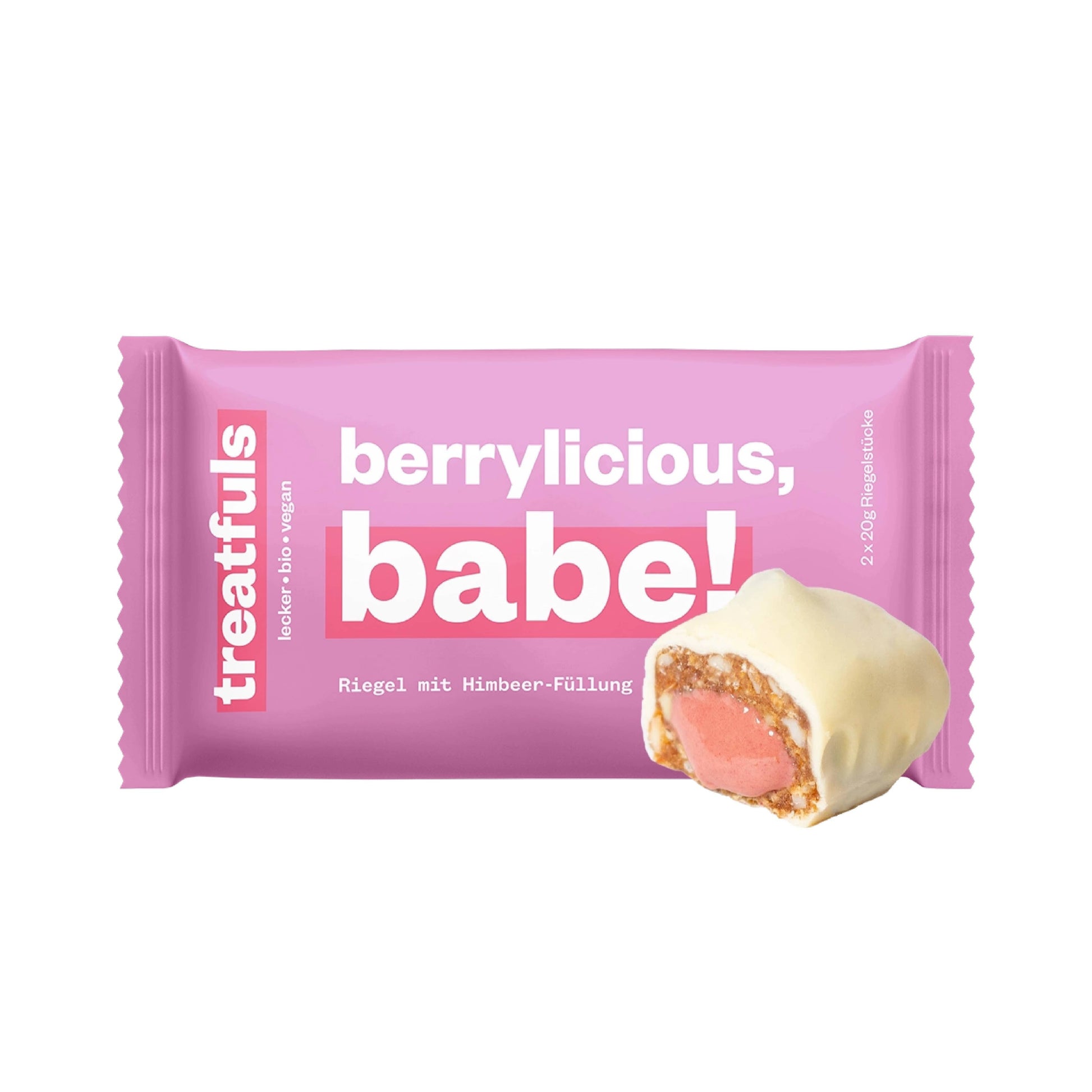 Villem Berrylicious Babe mahe vegan batoon vaarika, datli ja india pähkli võiga 2 × 20 g Treatfuls