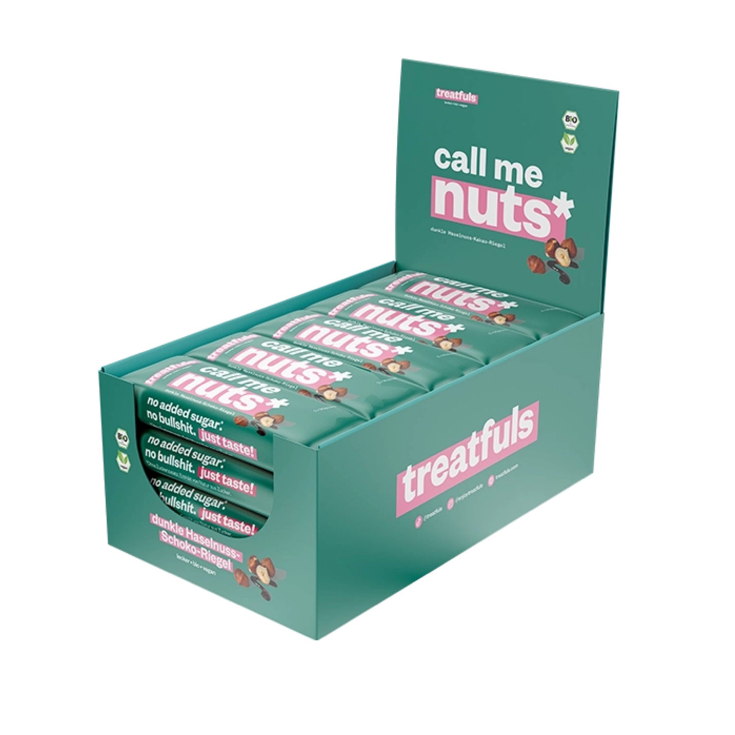 Villem Call Me Nuts mahe vegan pähklibatoon tumeda Fairtrade šokolaadiga 2 × 20 g Treatfuls