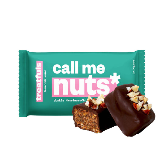 Villem Call Me Nuts mahe vegan pähklibatoon tumeda Fairtrade šokolaadiga 2 × 20 g Treatfuls