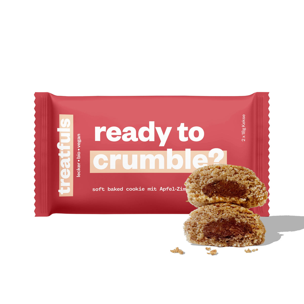 Villem Half-baked oat cookies with apple-cinnamon filling, organic + vegan treatfuls