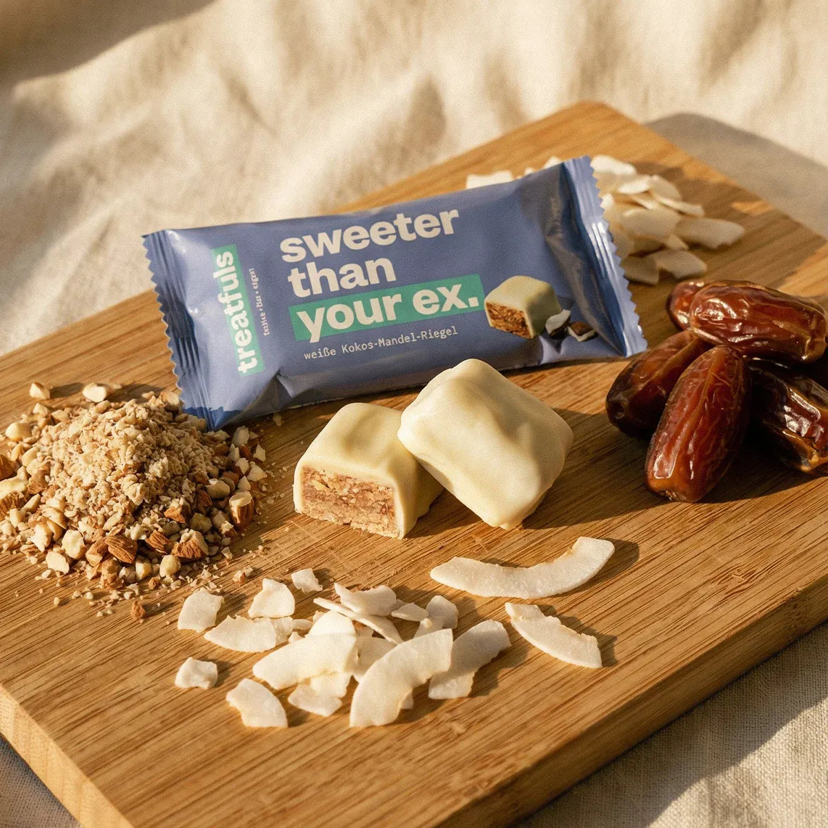 Villem Sweeter than you ex mahe vegan pähklibatoon tumeda Fairtrade šokolaadiga 2 × 20 g Treatfuls