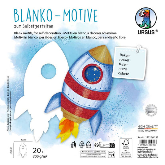 Villem Blank motifs "Rocket" URSUS® / Buntpapierfabrik Ludwig Bähr GmbH & Co. KG