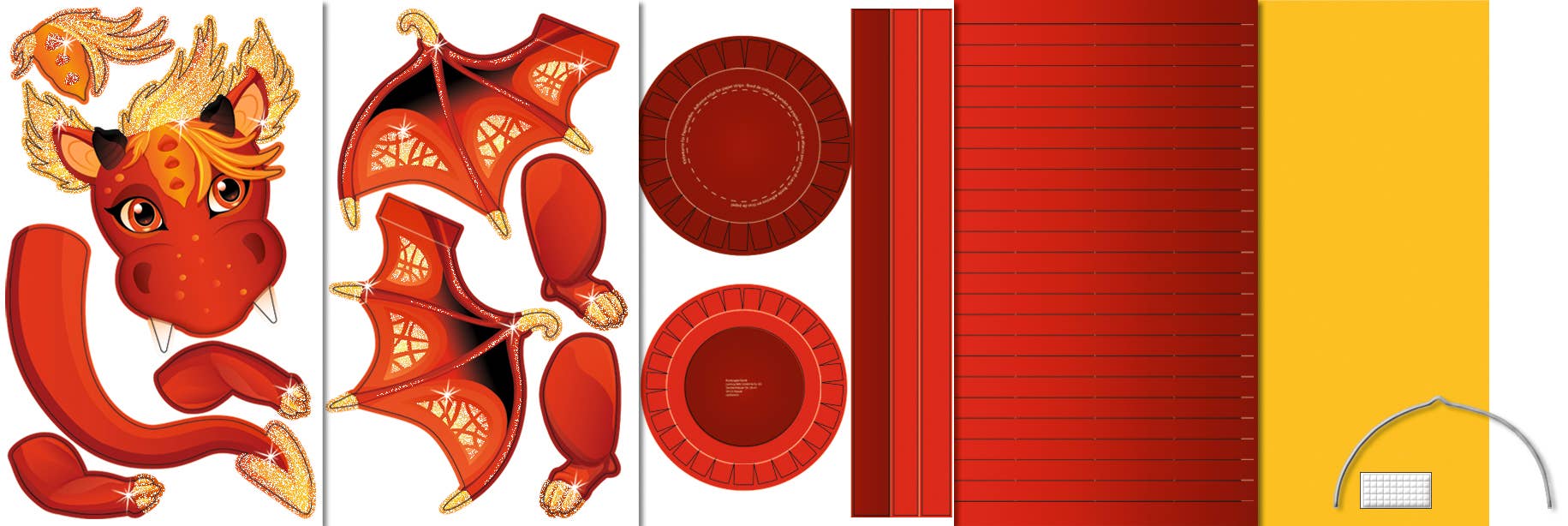 Villem Lantern craft kit (cross) “Dragon” URSUS® / Buntpapierfabrik Ludwig Bähr GmbH & Co. KG