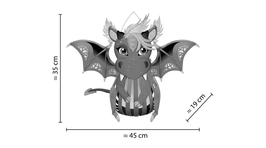 Villem Lantern craft kit (cross) “Dragon” URSUS® / Buntpapierfabrik Ludwig Bähr GmbH & Co. KG