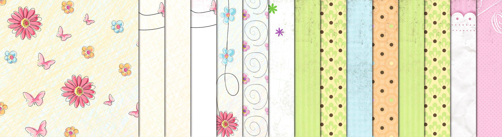 Villem Disainpaberite komplekt 15 × 15 cm, kahepoolsed mustrid, 30 lehte "Happy Days" URSUS®