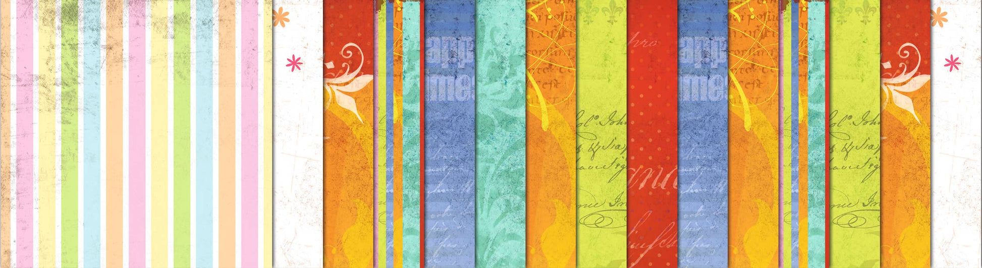 Villem Disainpaberite komplekt 15 × 15 cm, kahepoolsed mustrid, 30 lehte "Happy Days" URSUS®