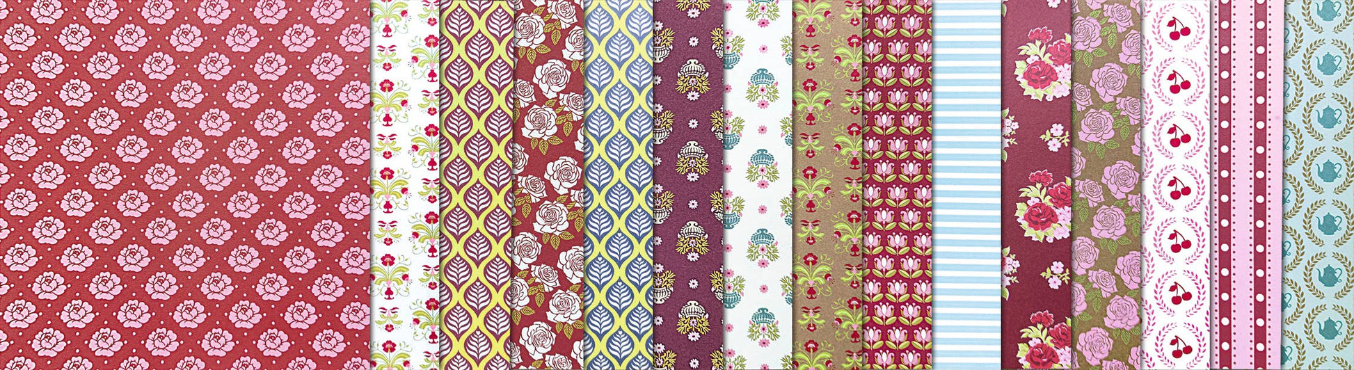 Villem Disainpaberite komplekt 15 × 15 cm, kahepoolsed mustrid, 30 lehte "Petite" URSUS®