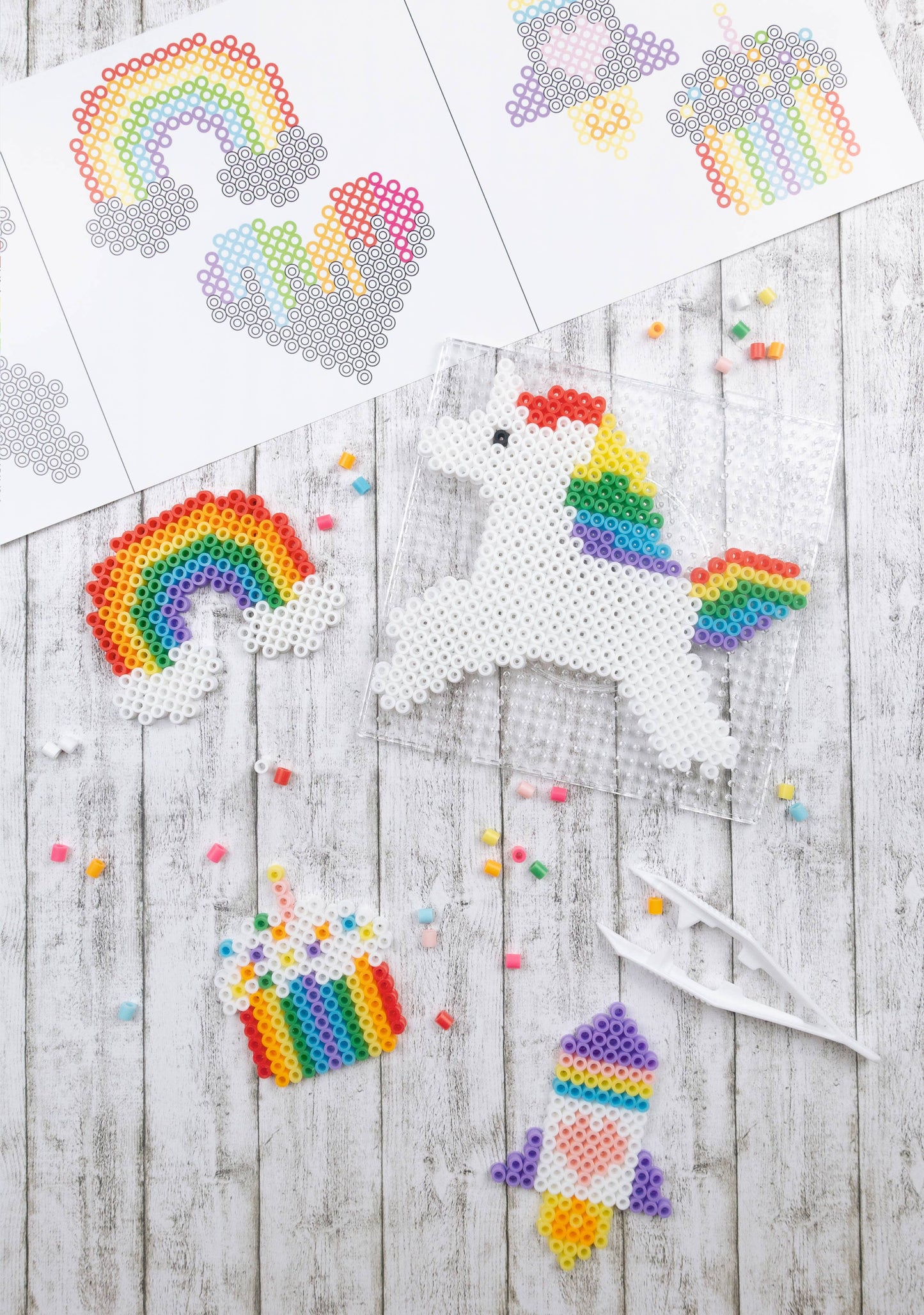 Villem Iron-on bead set "Rainbow" URSUS®