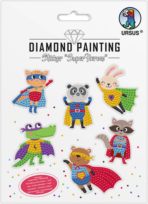 Villem Teemantmosaiigi kleebiste loovkomplekt - Superkangelased URSUS®