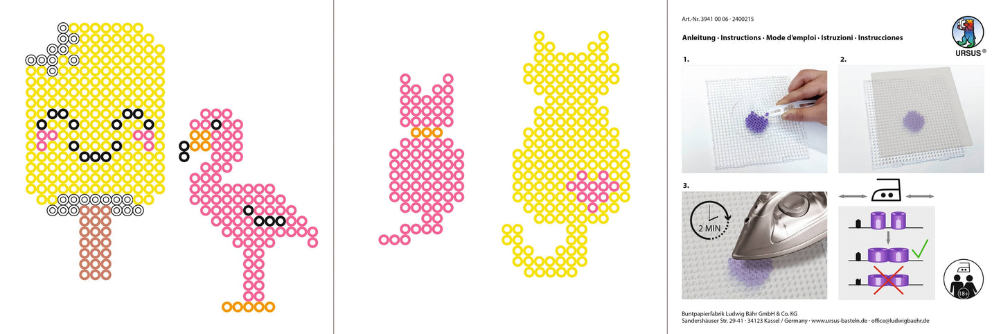 Villem Teemantmosaiigi kleebiste loovkomplekt triikitavate pärlitega Neoon (200 tk) URSUS®