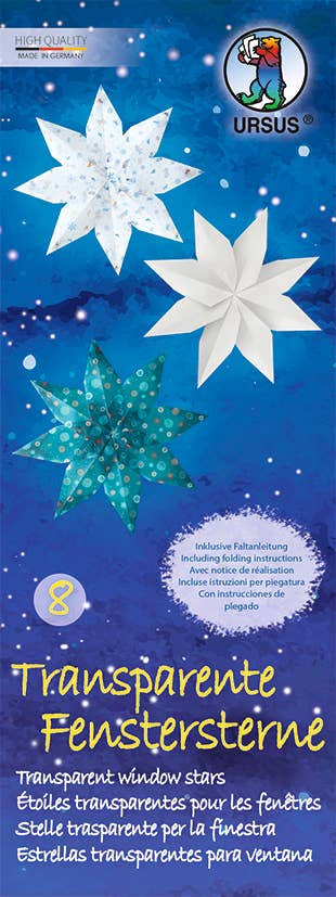 Villem Transparent window stars, assortment 08 URSUS®