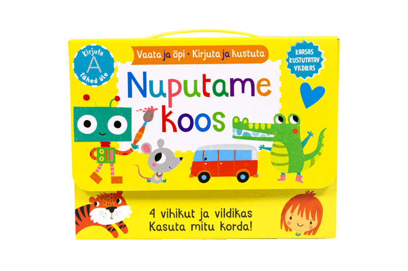 Villem Kirjuta ja kustuta. Nuputame koos. Mängukohver Villem.ee