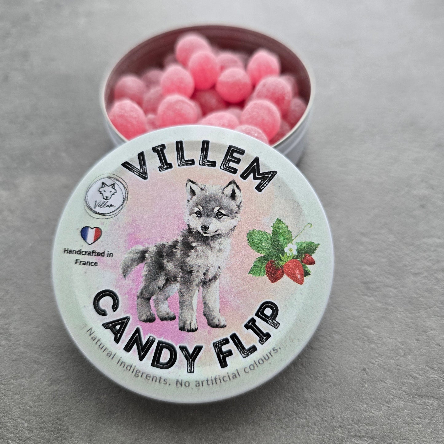 Villem Villem Candy Flip – Maasika karamellkommid 50 g Villem