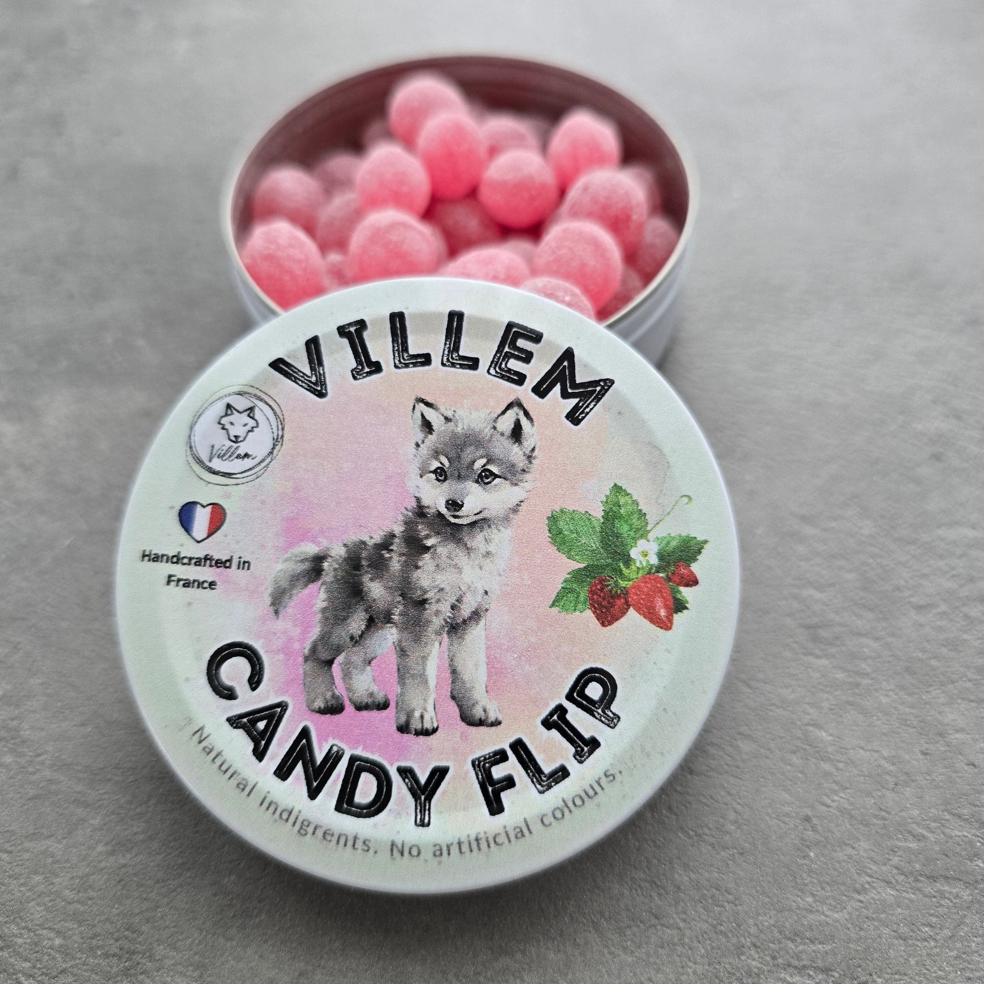 Villem Villem Candy Flip – Maasika karamellkommid 50 g Villem
