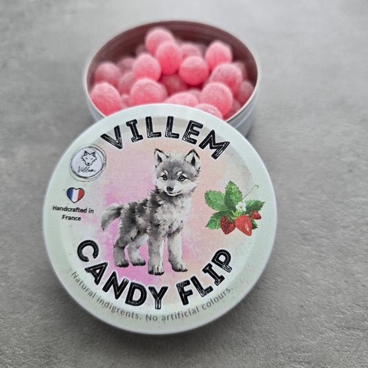 Villem Villem Candy Flip – Maasika karamellkommid 50 g Villem