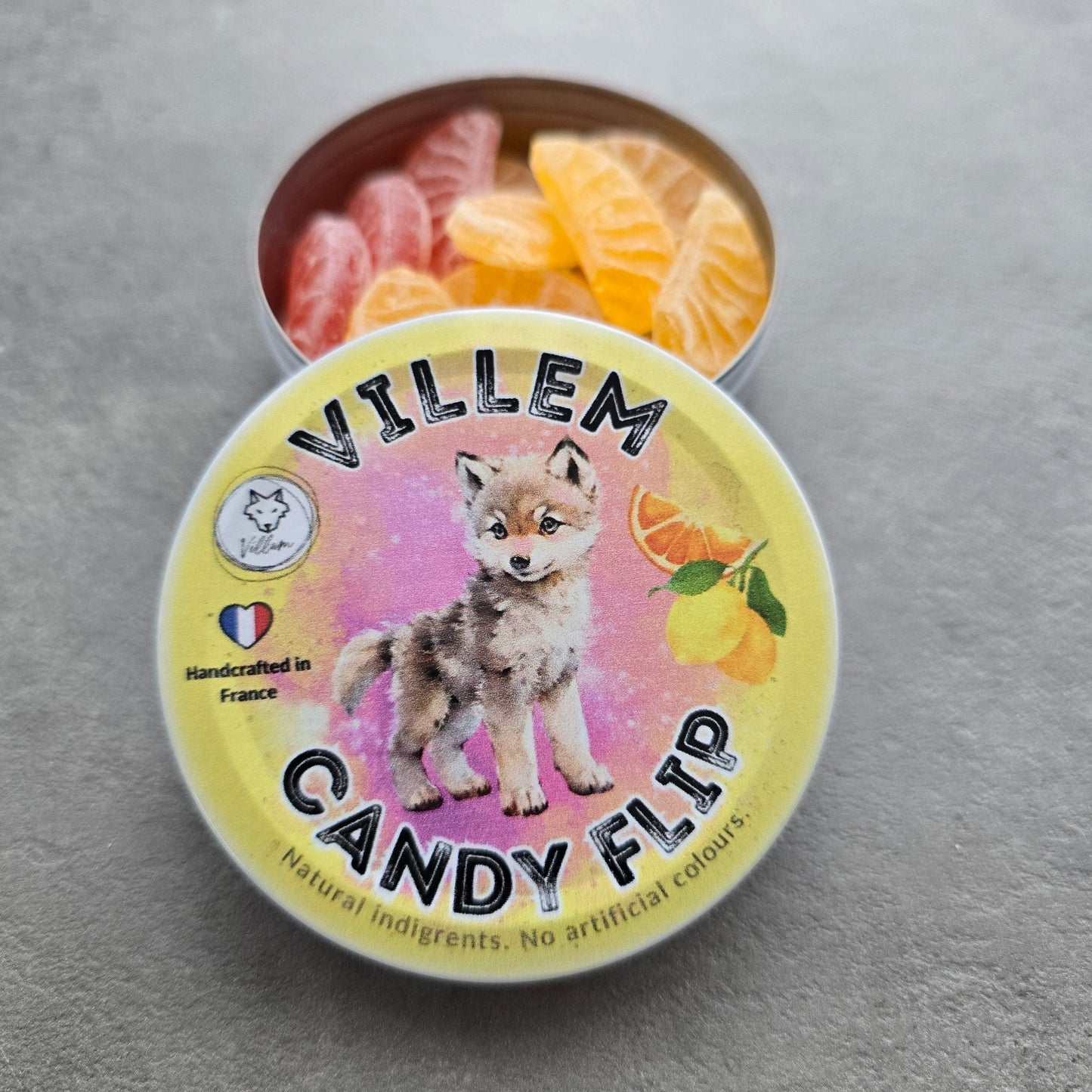 Villem Villem Candy Flip – Sidruni-Apelsini 50 g Villem