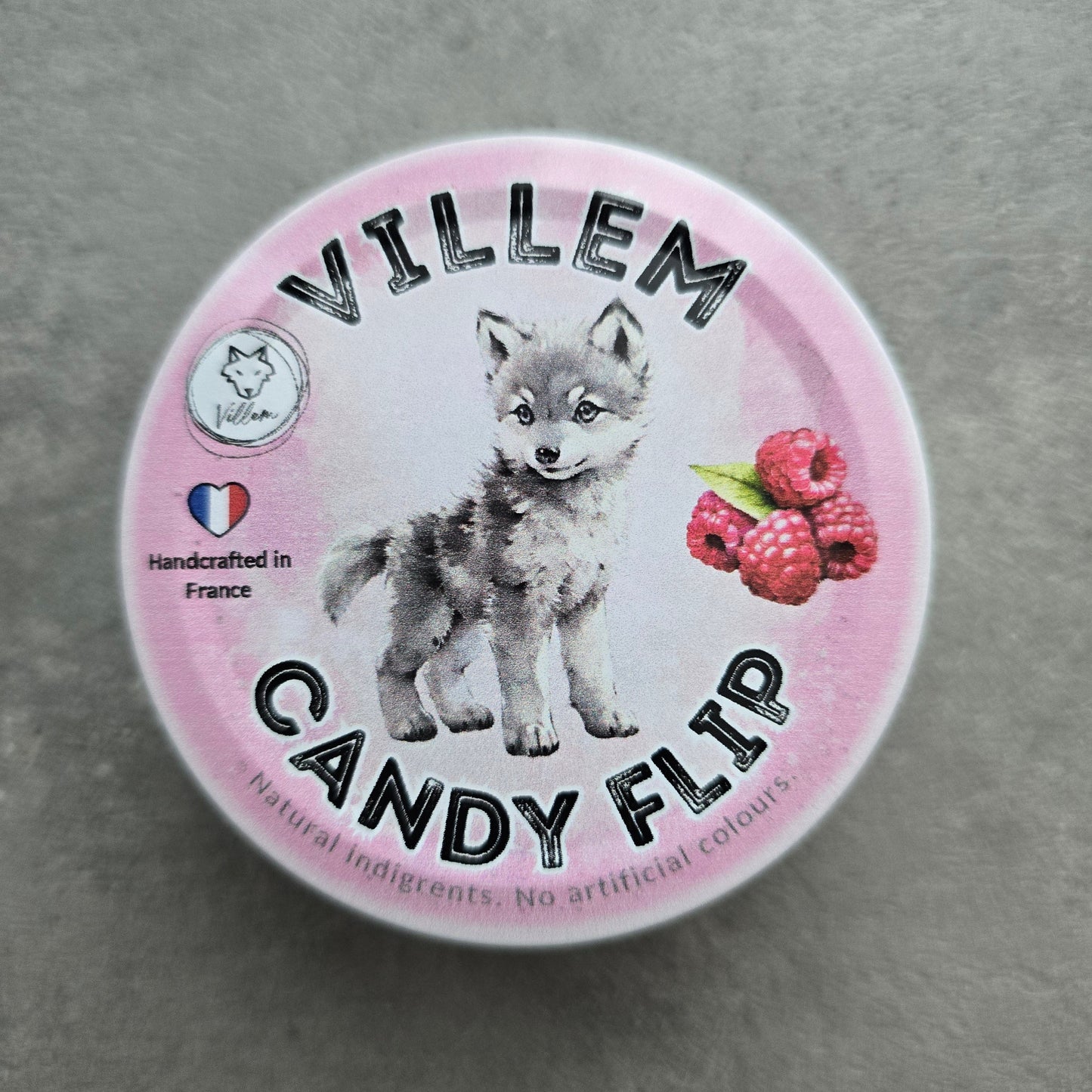 Villem Villem Candy Flip – Vaarika karamellkommid 50 g Villem