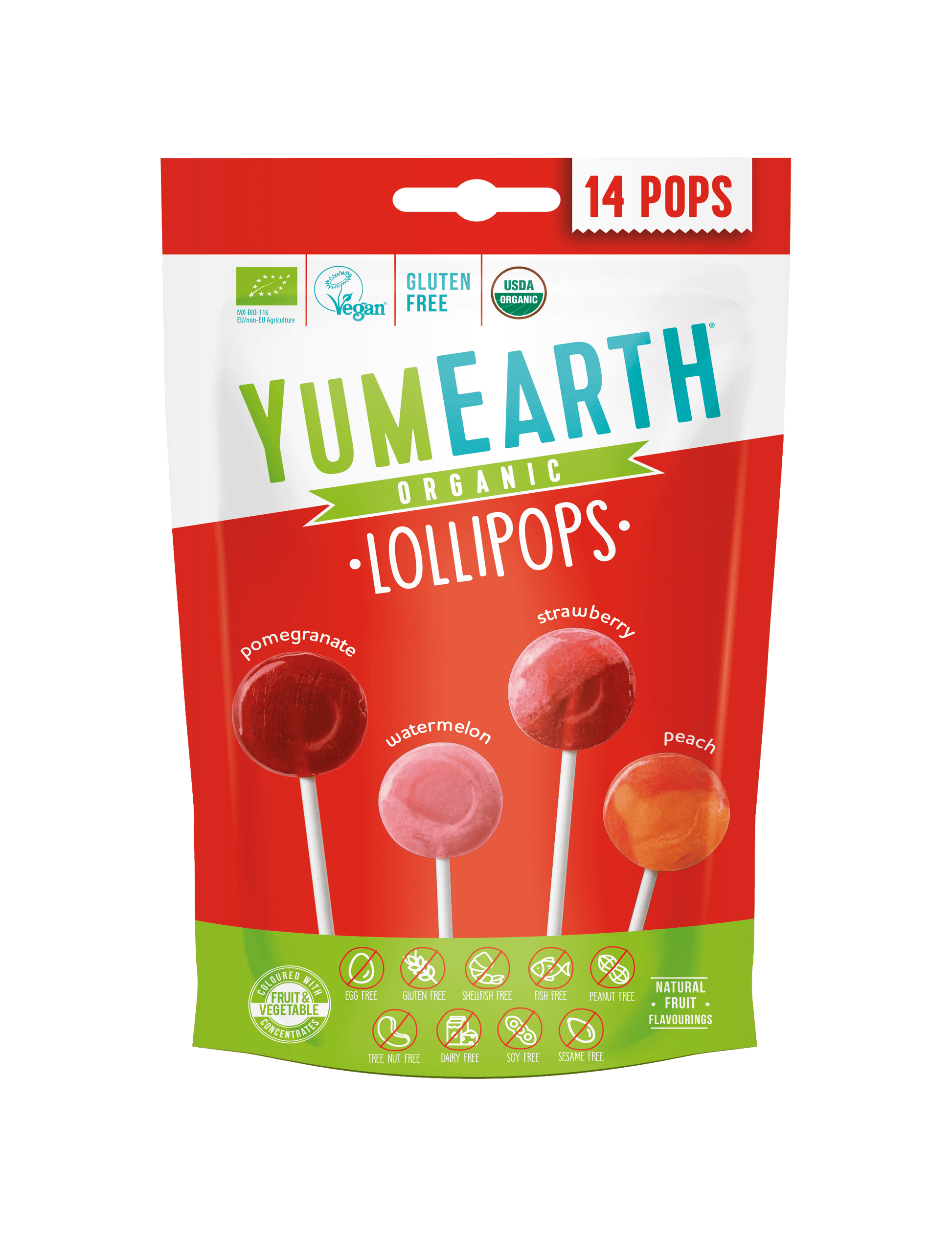 Villem YumEarth mahedad puuviljamaitselised pulgakommid 14tk 85g YumEarth