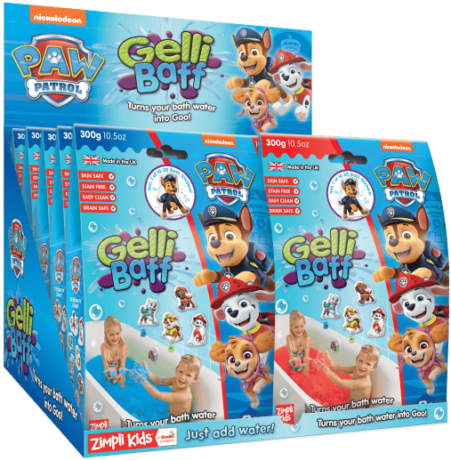 Villem Paw Patrol Gelli Baff Kids Sensory Bath Toy + Bath Sticker Zimpli Kids
