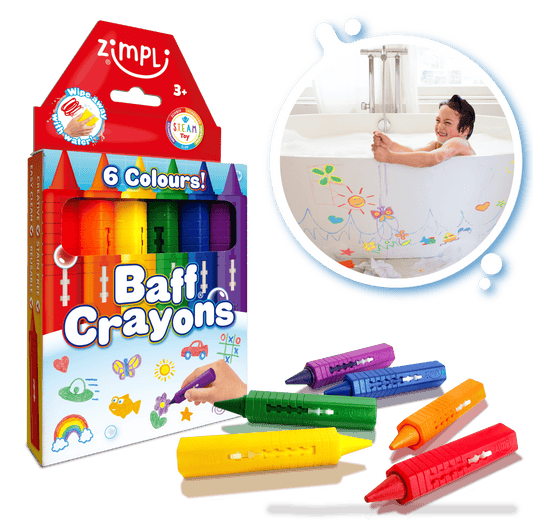 Villem Zimpli Baff vannikriidid – 6 värvi loovkomplekt Zimpli Kids