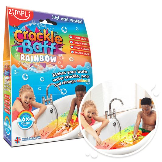 Villem Zimpli Crackle Baff Rainbow - 6 Bath Pack Sensory Water Toy Zimpli Kids