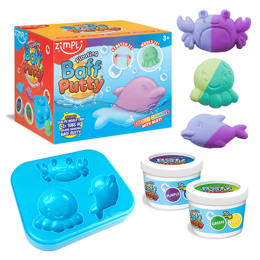 Villem Zimpli Floating Baff Putty, Stretch, Mould, Colour Changing! Zimpli Kids