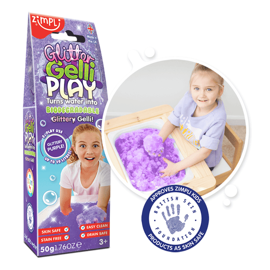 Villem Zimpli Glitter Gelli Play Certified Biodegradable SensoryToy Zimpli Kids