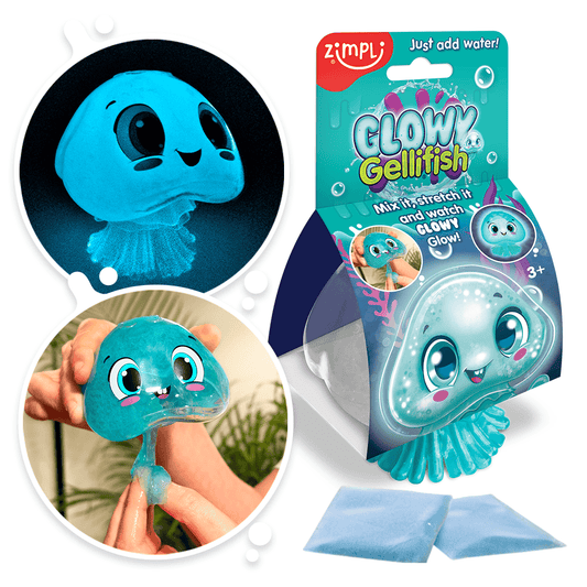 Villem Zimpli Glowy Gellifish With Glow In The Dark Sensory Slime Zimpli Kids