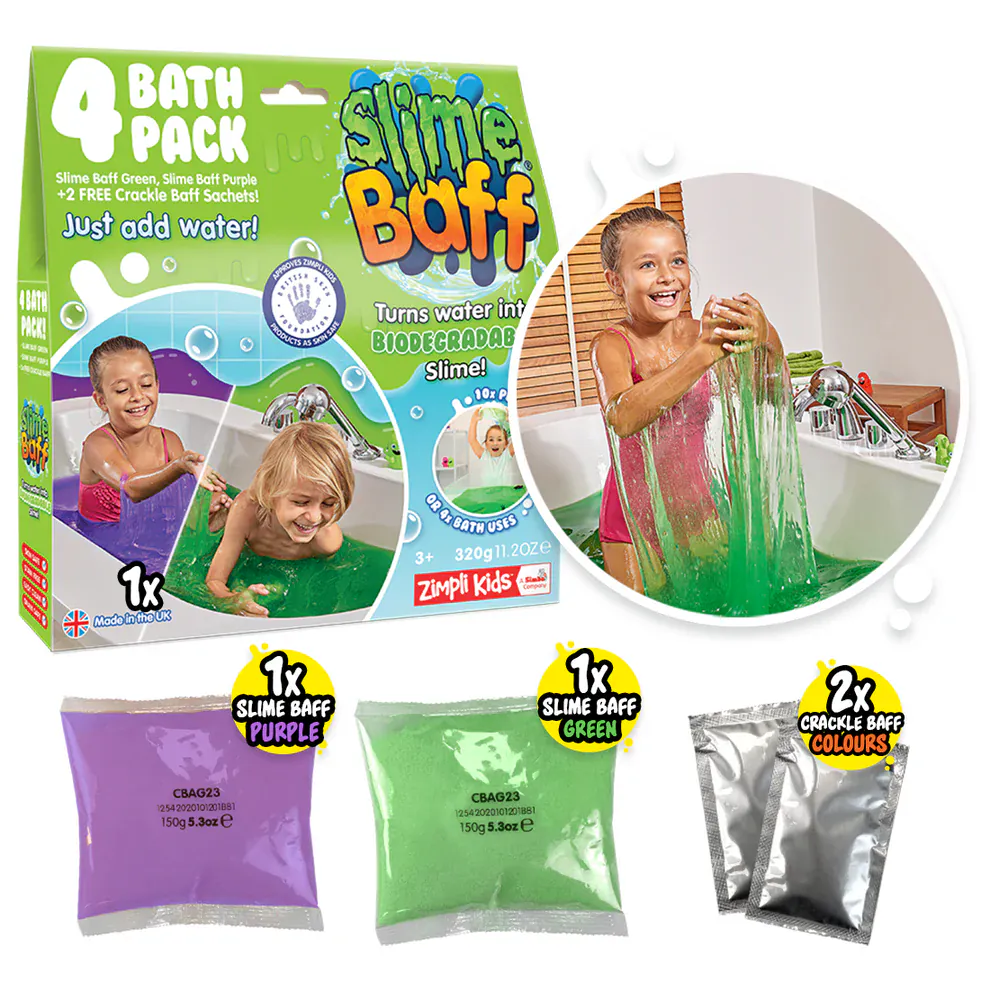 Villem ZIMPLI Kids Slime Baff vannile Purple & Green 600 g Zimpli Kids