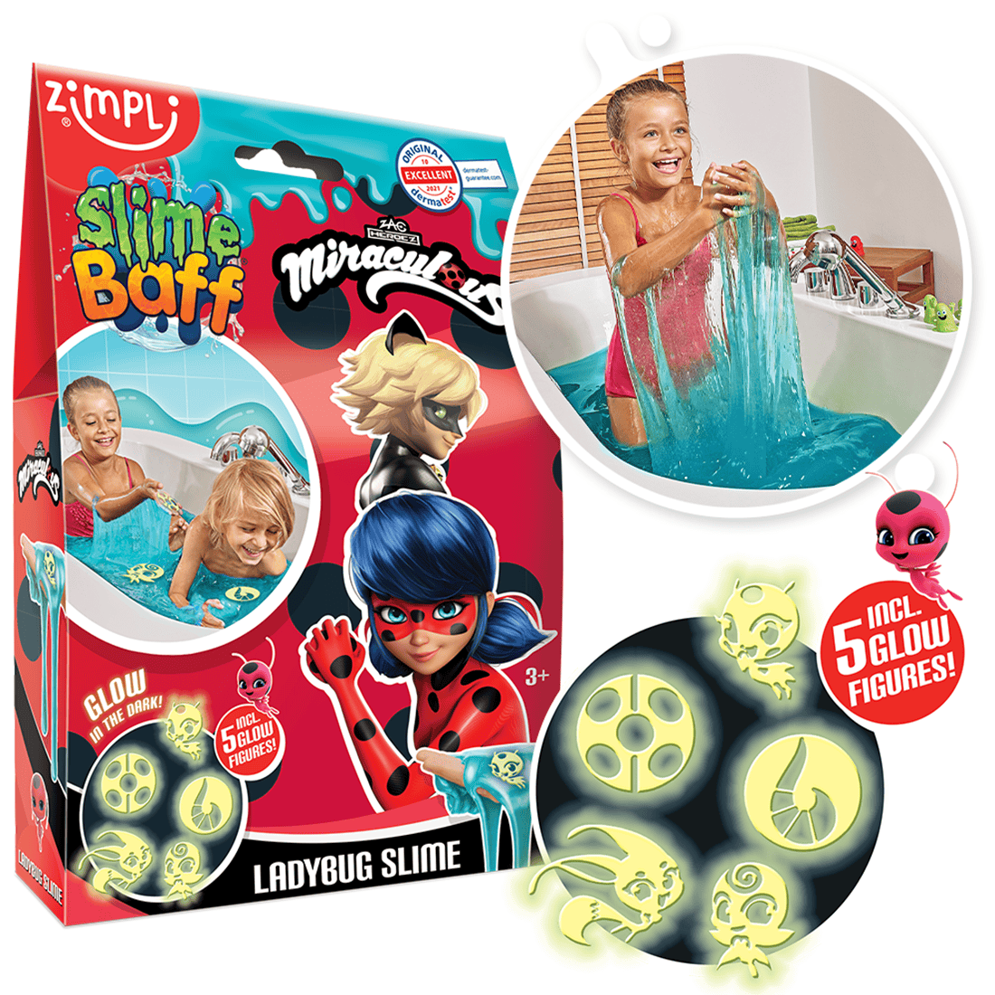 Villem Zimpli Kids Slime Baff vannilima komplekt Miraculous Zimpli Kids